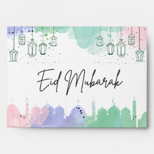 Colorful Personalized Eid Money Card Envelopes