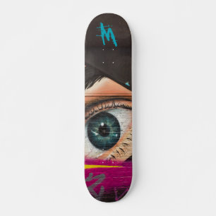 Colorful Personalized Modern Eye Street Art Skateboard
