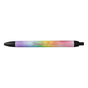 Colorful Personalized Name Script Elegant Template Pen
