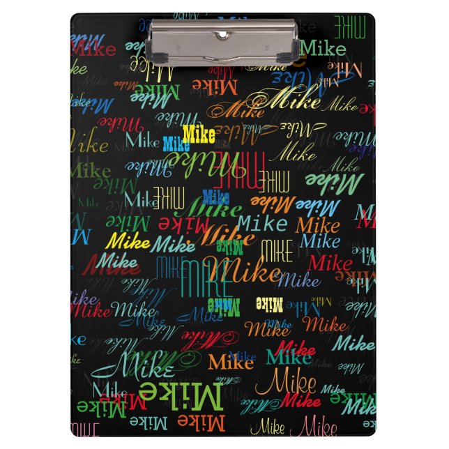 colorful & personalized pattern names cool clipboard (Front)