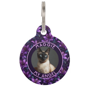 Colorful Personalized Pet Gift Lilies ID Tag