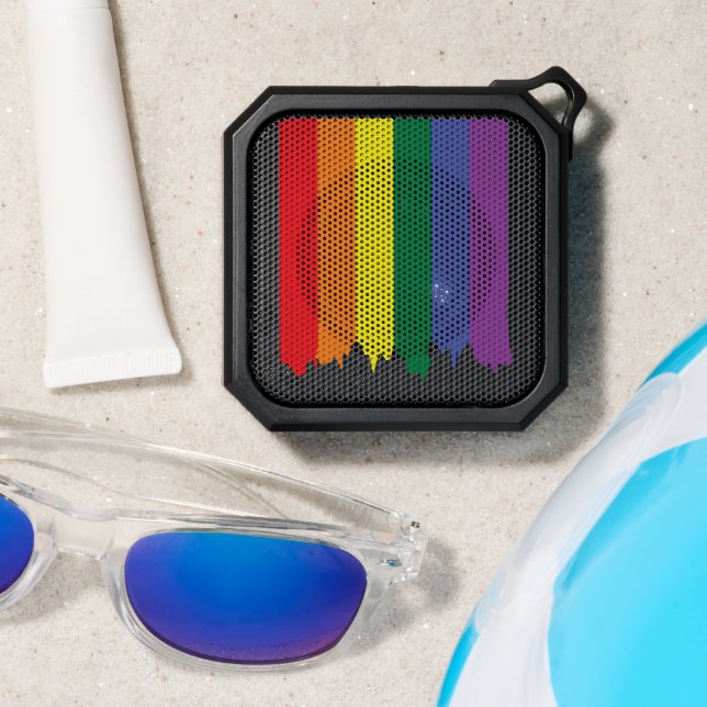 Colorful Personalized Rainbow Flag Paint Bluetooth Speaker (Insitu(Beach))