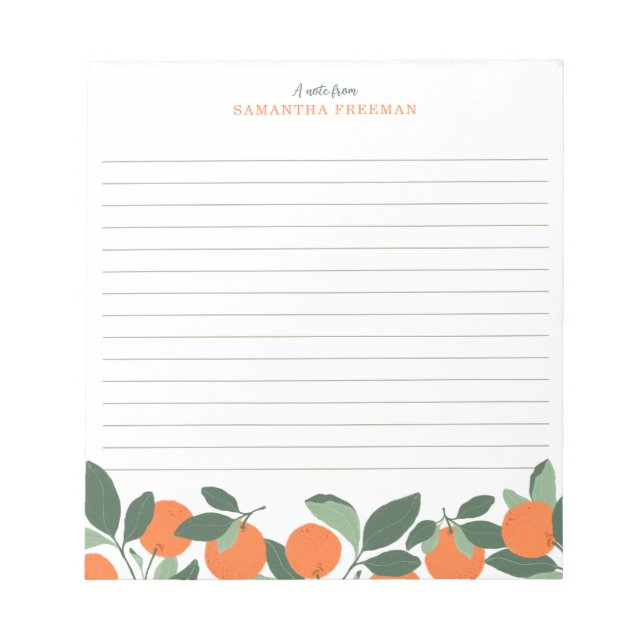 Colorful Personalized Rainbow Name Notepad  (Front)