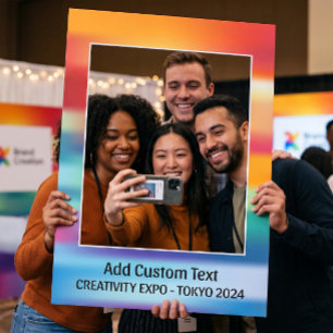 Colorful Personalized Selfie Frame Photo Prop