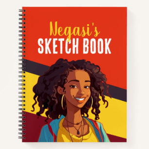 Colorful Personalized Teen Girl Sketch Book