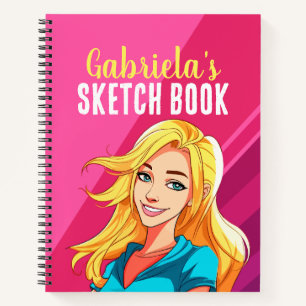 Colorful Personalized Teen Girl Sketch Book