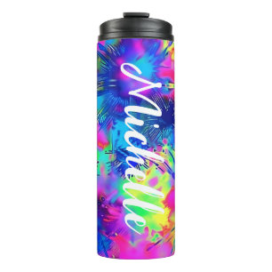Colorful Personalized Tie Dye Thermal Tumbler
