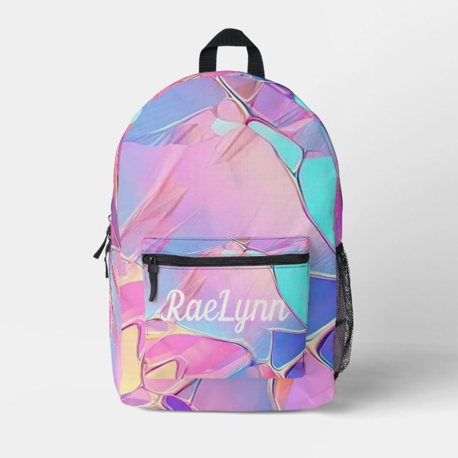 Colorful Personsalized Printed Backpack (Front)