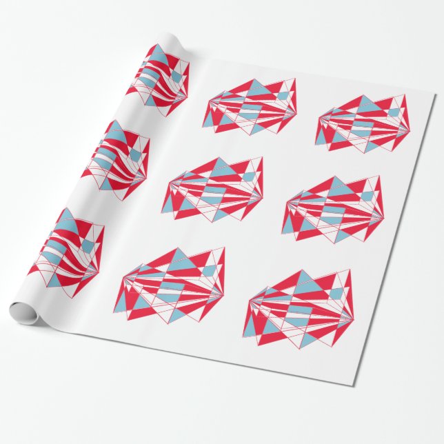 Colorful perspective wrapping paper (Unrolled)