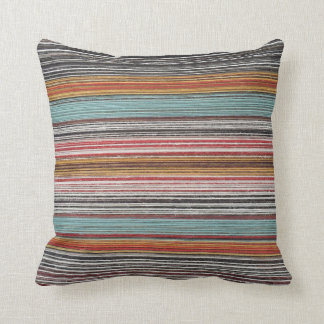 Colorful Peruvian Stripes Throw Pillow