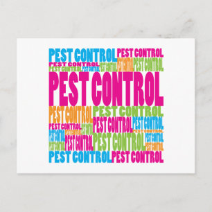 Colorful Pest Control Postcard