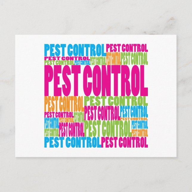 Colorful Pest Control Postcard (Front)