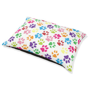Colorful Pet Paws Pattern Design for your Pet Bed