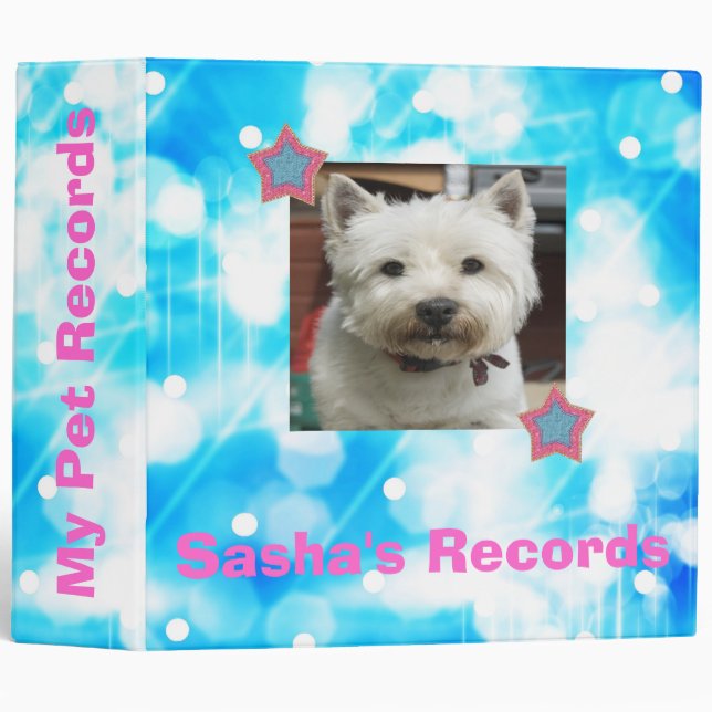 Colorful pet records binder (Front/Spine)
