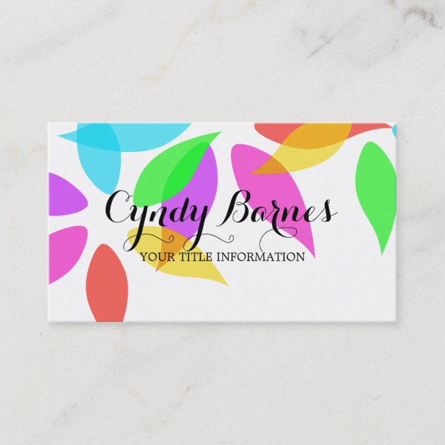 Colorful Petals Business Card (Front)