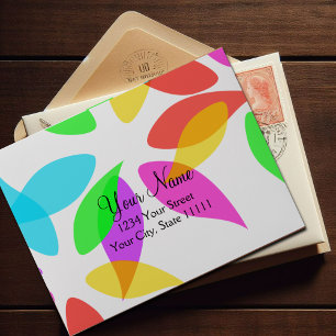 Colorful Petals RSVP Card Envelope