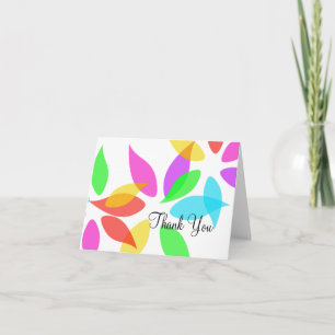 Colorful Petals Thank You Card