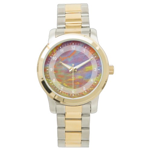 Colorful Petrified Wood close_up Watch