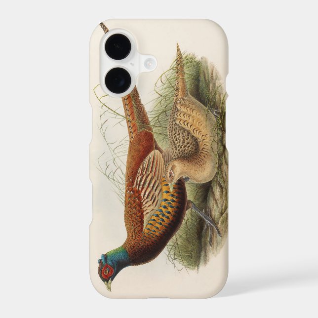 Colorful pheasant iphone case (Back)