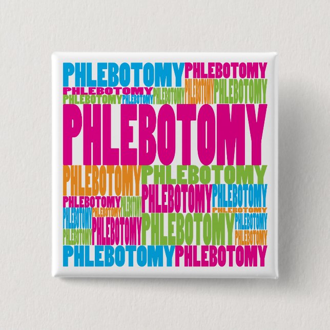 Colorful Phlebotomy Button (Front)