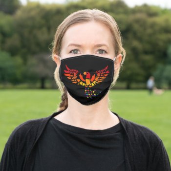 Colorful Phoenix Bird Rising From Ashes Adult Cloth Face Mask by inspirationrocks at Zazzle