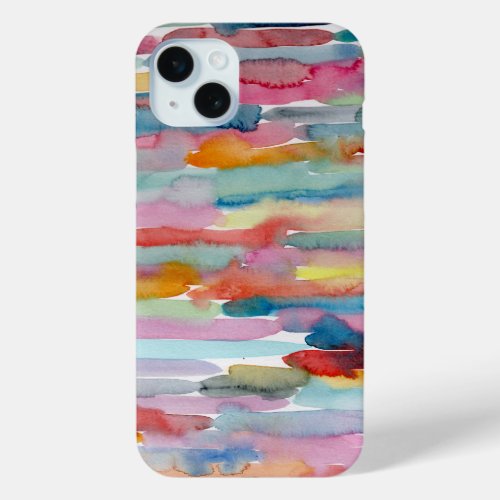 Colorful Phone Case Abstract Art Brushstroke iPhone 15 Plus Case