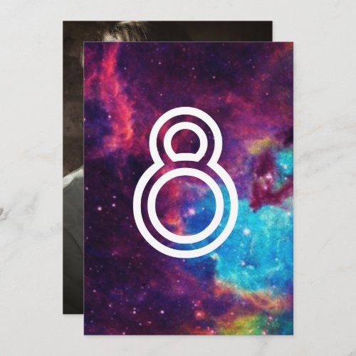 Colorful Photo Galaxy Wedding Table Numbers