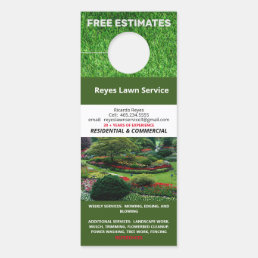Colorful Photo Lawn Service Estimate Reference Door Hanger