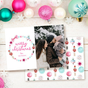 Colorful Photo Merry Christmas Holiday Card