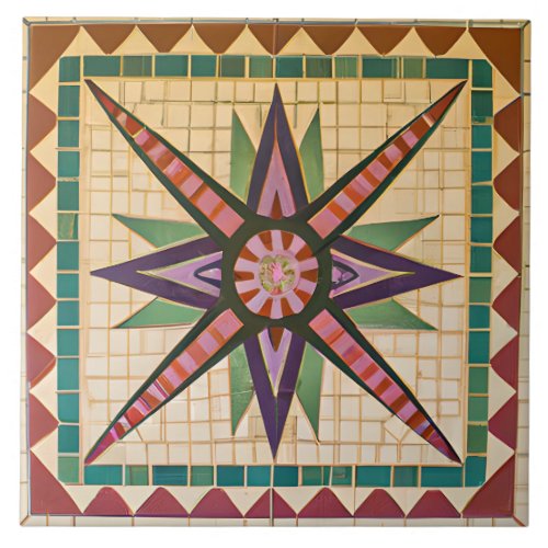 Colorful Photo Mexican Style Mosaic Ceramic Tile