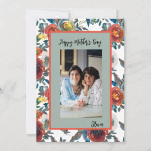 Colorful Photo with Flowers Mother's Day Card