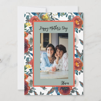 Colorful Photo with Flowers Mother's Day Card