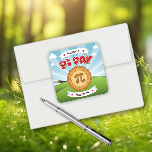 Colorful Pi Day Square Sticker