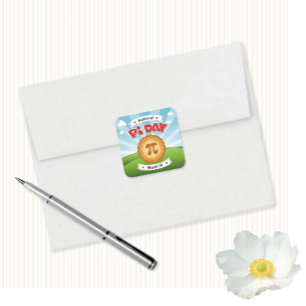 Colorful Pi Day Square Sticker