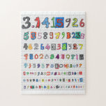 Colorful Pi Jigsaw Puzzle<br><div class="desc">Colorful, fun depiction of pi to more than one hundred places. Great for math lovers. Great for Pi Day.</div>