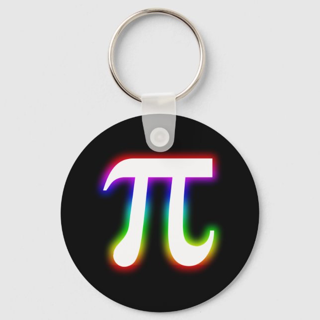 Colorful Pi Number | Math Keychain (Front)