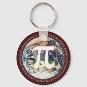 Colorful Pi on Earth - Math Keychains