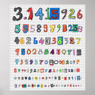 Colorful Pi Poster