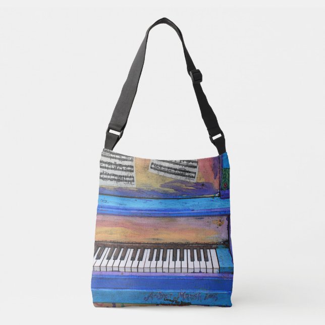 Colorful Piano Crossbody Bag (Front)
