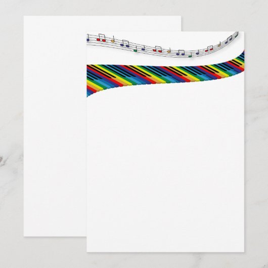 Colorful piano keyboard (Front/Back)