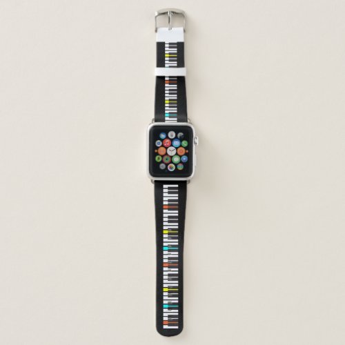 colorful Piano Keyboard Apple Watch Band