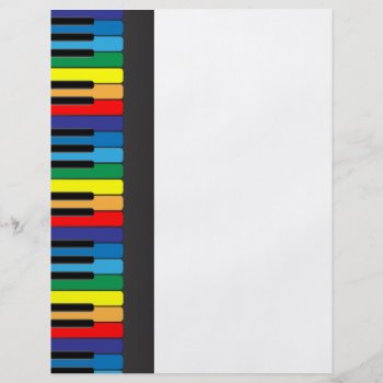Colorful Piano Keyboard Flyer by igorsin at Zazzle