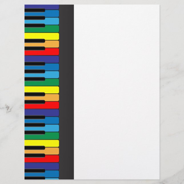 Colorful piano keyboard flyer (Front)