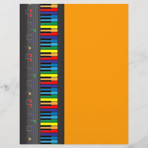 Colorful piano keyboard flyer
