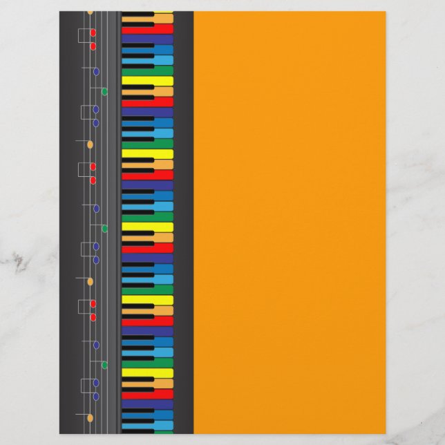 Colorful piano keyboard flyer (Front)