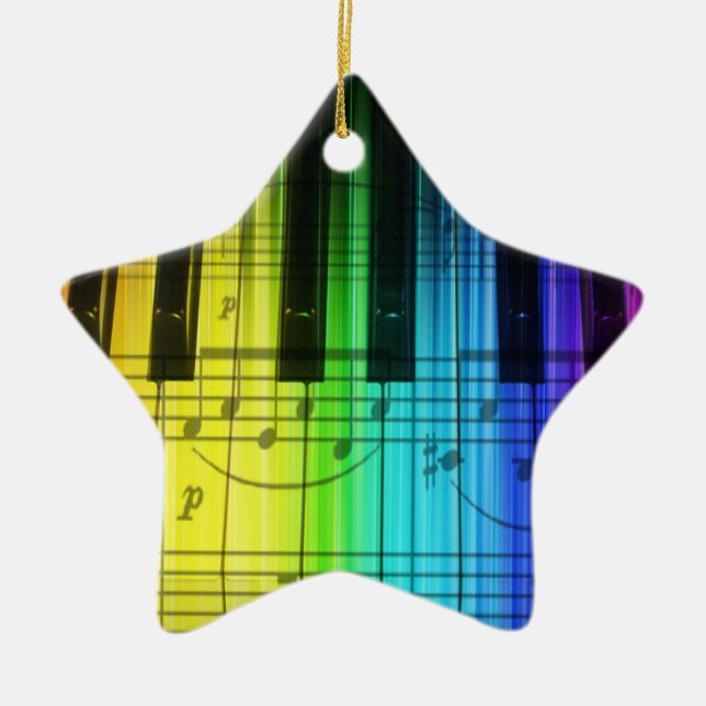 Colorful Piano Keyboard Ornament (Front)