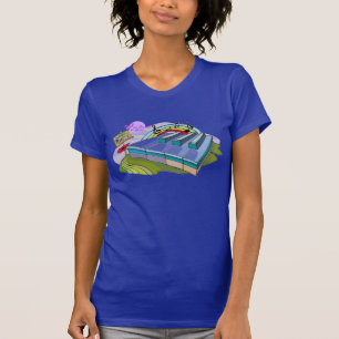 Colorful Piano Keys Lapis Blue Fine Jersey T-Shirt