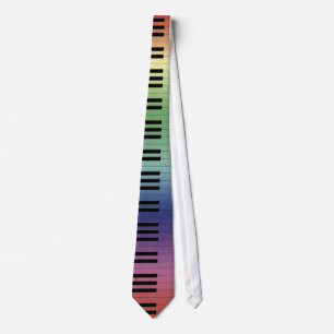 Colorful Piano Keys   Music Gifts Neck Tie