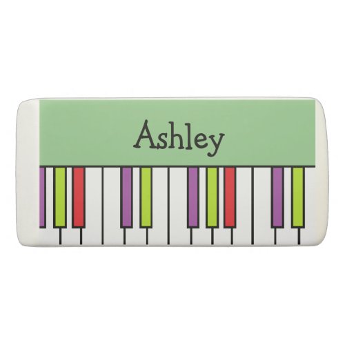 Colorful Piano Keys Music Keyboard Personalized Eraser