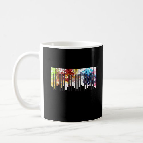 Colorful Piano Keys Music Lover Pianist Coffee Mug